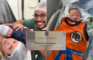 Dragon Ball Fan Pareja grabó a su hijo con el nombre de Anime Creator en SP