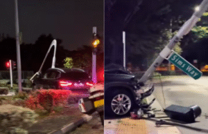 Los postes de semáforo han sido arrestados por conducir después de chocar