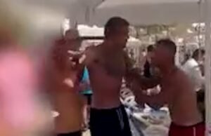 Momento impactante que Brit se pelea con los lugareños en el Hotel Maltés después de ‘verlos tirar de la mujer por el cabello, cuelgar a un bebé y discutir con ellos’, ahora está acusado de GBH