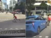 Patinete herido tras un accidente con un taxi al cruzar la calle en Bugis