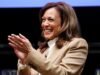 Kamala Harris omite el nombre de Trump en la declaración de alto el fuego