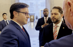 Johnson choca con senadores demócratas en medio del cierre del gobierno