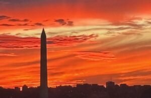 Dramático Washington DC Sunsets coinciden con el tiempo de cierre del gobierno