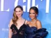 Emilia Clarke sorprende con un atrevido vestido negro de encaje mientras posa para fotos con Christina Milian en la Global Gift Gala después de ‘separarse de su novio DJ’