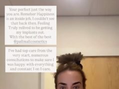 Stephanie Davis teme “no despertarse de la cirugía” antes de que le retiren los implantes mamarios y dice que desearía “nunca habérselos hecho”