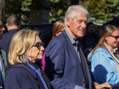 Nuevos temores de salud para Bill Clinton cuando se presenta al maratón de Nueva York con un enorme vendaje en la cara