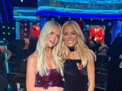 Los fanáticos de Tess Daly piden que su hija Phoebe, parecida a ella, la reemplace en Strictly Come Dancing mientras posan juntas durante el rodaje.
