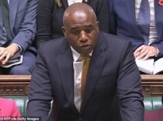 ¿Dónde está tu amapola, viceprimer ministro? David Lammy rinde homenaje a Remembrance mientras reemplaza a Starmer en Commons… pero se le debe entregar la insignia a mitad de camino después de olvidarse de usar una.