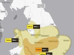 La tormenta Claudia azotará Gran Bretaña con hasta seis pulgadas de lluvia cayendo en solo 12 horas, mientras la Oficina Meteorológica emite una advertencia meteorológica ámbar