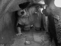 La aterrorizada Lisa Riley grita de miedo mientras se enfrenta a la Mina de la Miseria en su PRIMERA prueba de Bushtucker en Soy una celebridad, sácame de aquí.