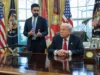 Tomado de la reunión de Trump en la Casa Blanca con el alcalde electo de la ciudad de Nueva York, Zohran Mamdani.