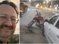 El conductor se saltó el semáforo, atropelló al repartidor y huyó sin ayuda