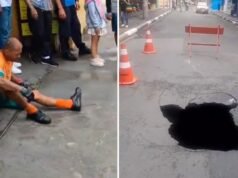 La carretera a Campinas fue reabierta por completo 5 días después de que se abriera un bache que lesionara a los barrenderos