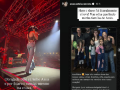 La familia de Ana Castella desafía la lluvia para ver el espectáculo: ‘Es tradición’