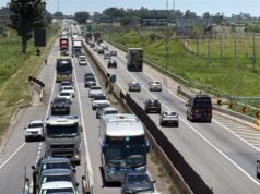 Dutra tiene mucho tráfico vehicular cerca del Santuario Nacional de Aparecida