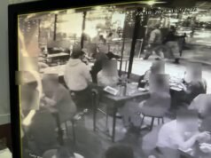 El ladrón de portátiles más prolífico de la ciudad: momento en el que un migrante argelino roba descaradamente una bolsa en una ola de crímenes de 20.000 libras esterlinas dirigida a los bebedores