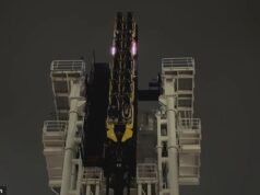 Aterradora avería en una montaña rusa deja a dos hombres suspendidos a 130 pies en el aire durante una HORA