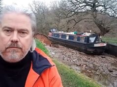 El propietario de una embarcación angosta cuenta el momento en que se apresuró a regresar para salvar a sus CATS cuando el sumidero se estaba derrumbando; un experto advierte que esto probablemente volverá a suceder