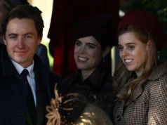 Las hijas del hermano del rey Carlos, Andrés, se unieron a la realeza para el servicio navideño.