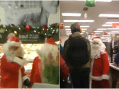 En Canadá, Papá Noel y elfos roban alimentos para dárselos a los necesitados