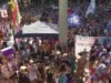Una protesta contra el feminicidio reúne a manifestantes en Copacabana