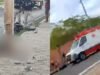 El motociclista perdió el control de la motocicleta y chocó contra un poste del PI, sufriendo graves lesiones.