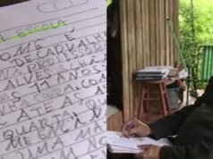 El hombre de 91 años aprendió a leer y escribir con clases de su bisnieta en SC